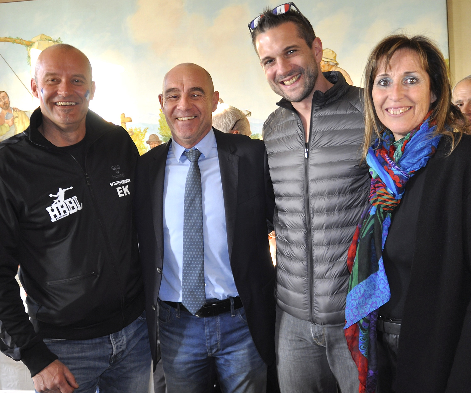 Guillaume Gille, aux côtés du maire François Arizzi, de Magali Tropini et d'Eric Kessler
