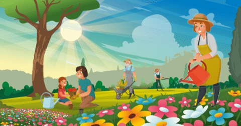 Illustration tous jardiniers